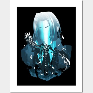 Man with the black cape sephiroth Posters and Art